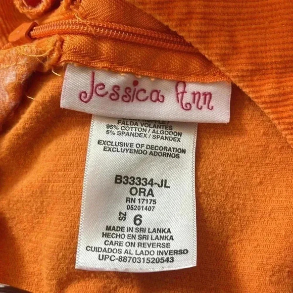 ❤️2/$30❤️Vintage Jessica Ann Handmade Girls Fall Dress- us  6 - Picture 6 of 6